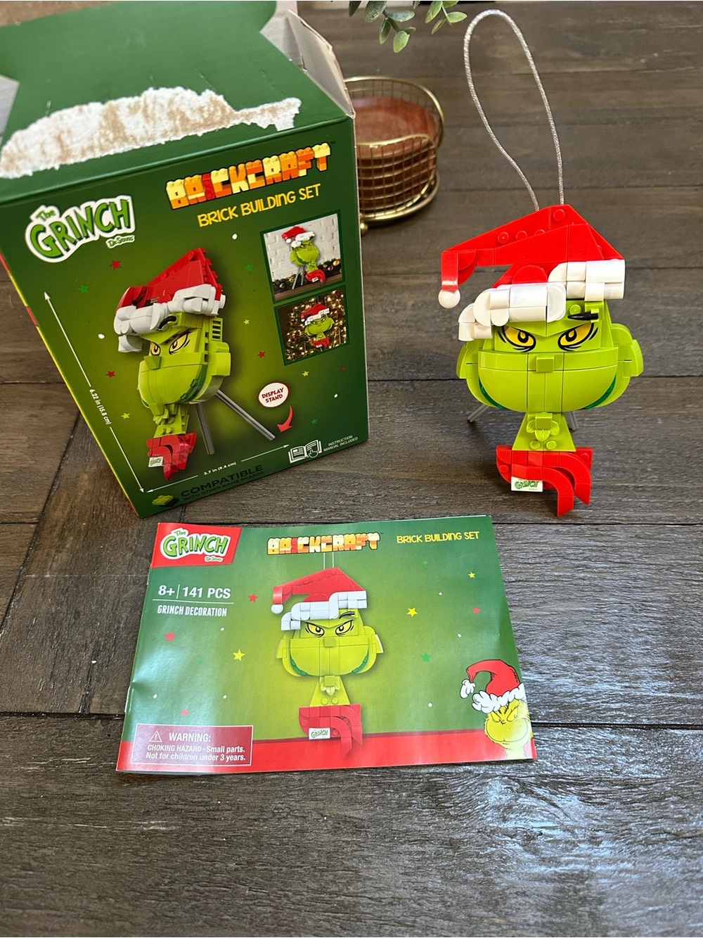 BrickCraft Grinch Holiday Ornament - 141 PCS